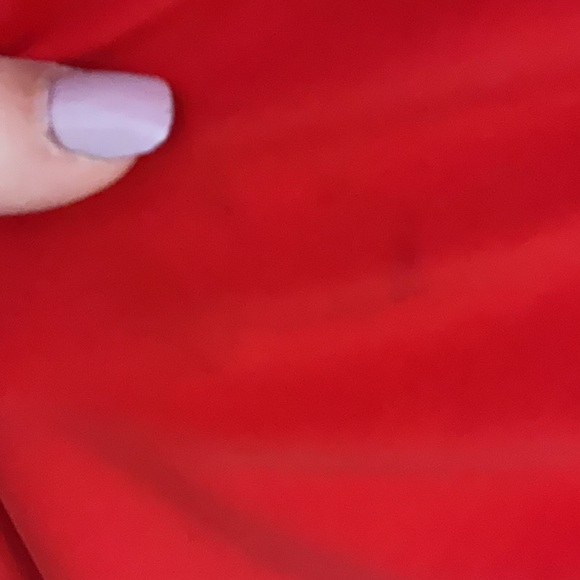 Lauren Ralph Lauren Faux Wrap Deep V-neck Sleeveless Dress, Size 6, Red - Picture 10 of 10